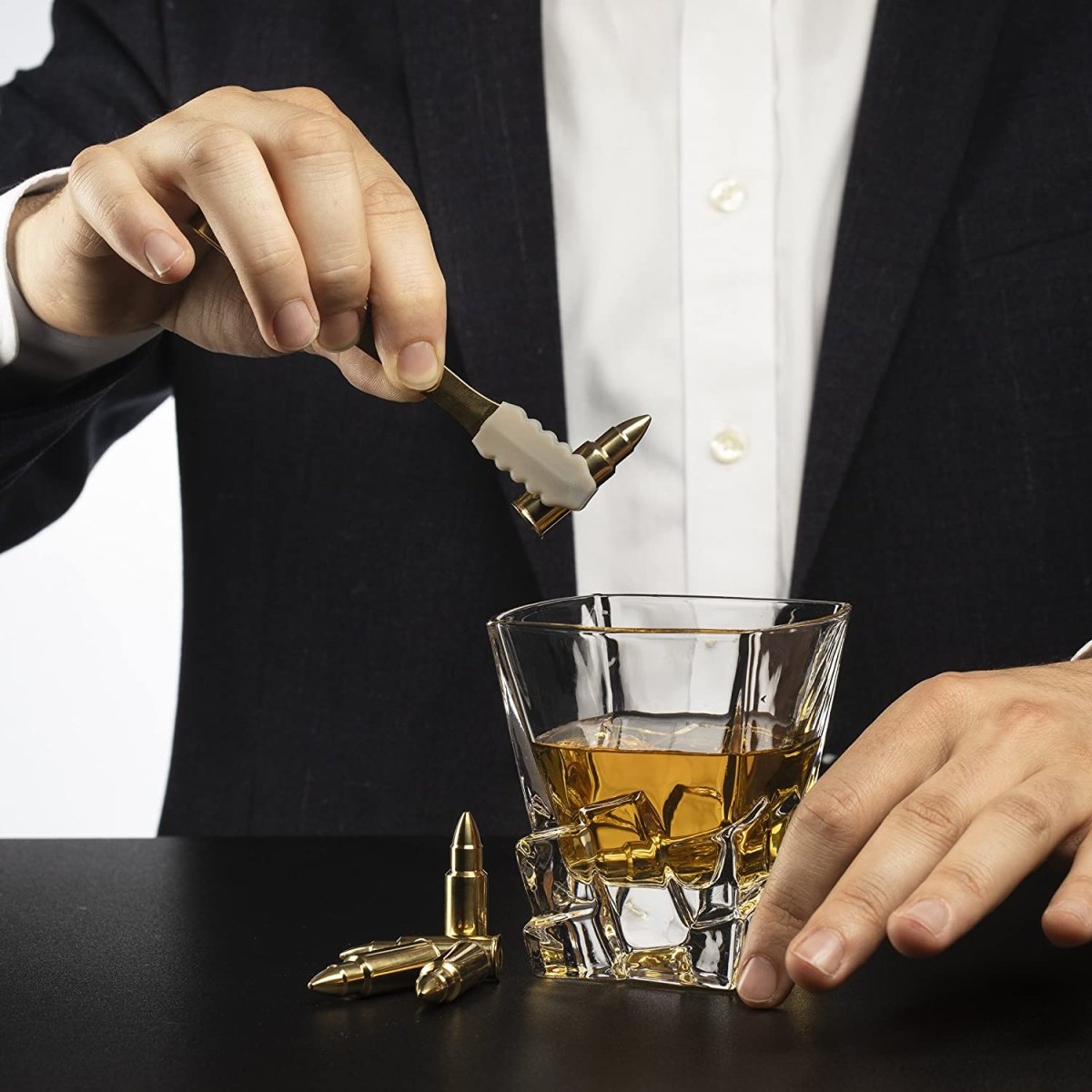 Bullet Whiskey Stones Gold Premium Barware Gift Elegant Drinkware Collection - HOUSE OF SHE