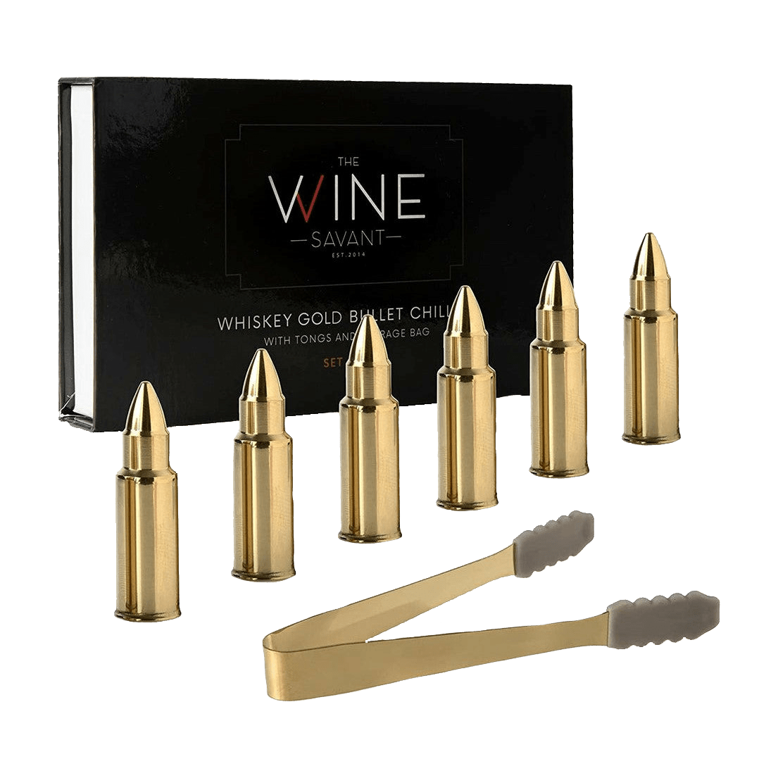 Bullet Whiskey Stones Gold Premium Barware Gift Elegant Drinkware Collection - HOUSE OF SHE