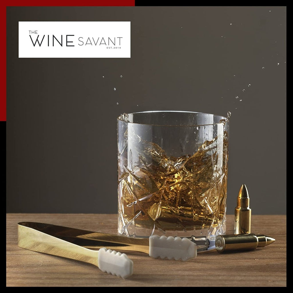 Bullet Whiskey Stones Gold Premium Barware Gift Elegant Drinkware Collection - HOUSE OF SHE