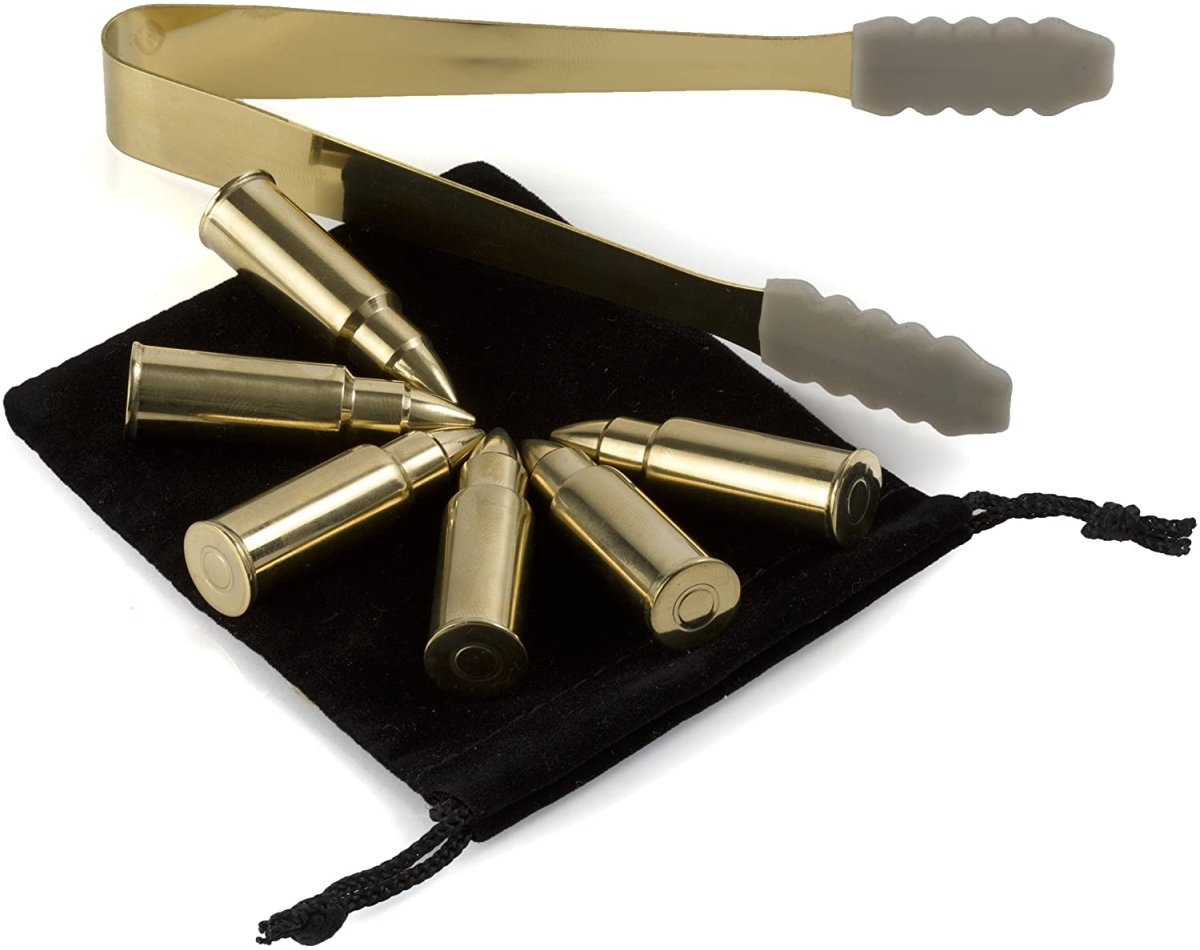 Bullet Whiskey Stones Gold Premium Barware Gift Elegant Drinkware Collection - HOUSE OF SHE