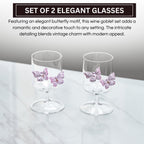 Butterfly Wine Goblet set of 2 - HOUSE OF SHE