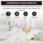 Butterfly Wine Goblet set of 2 - HOUSE OF SHE