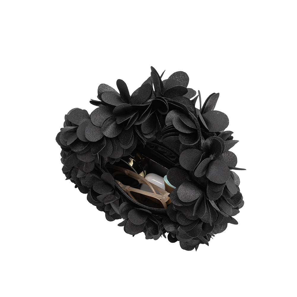 Bloom Champagne Vegan Satin Top Handle Bag - HOUSE OF SHE