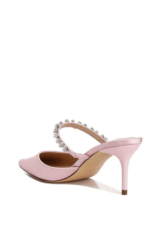 Sena Diamante Mule Heels - HOUSE OF SHE