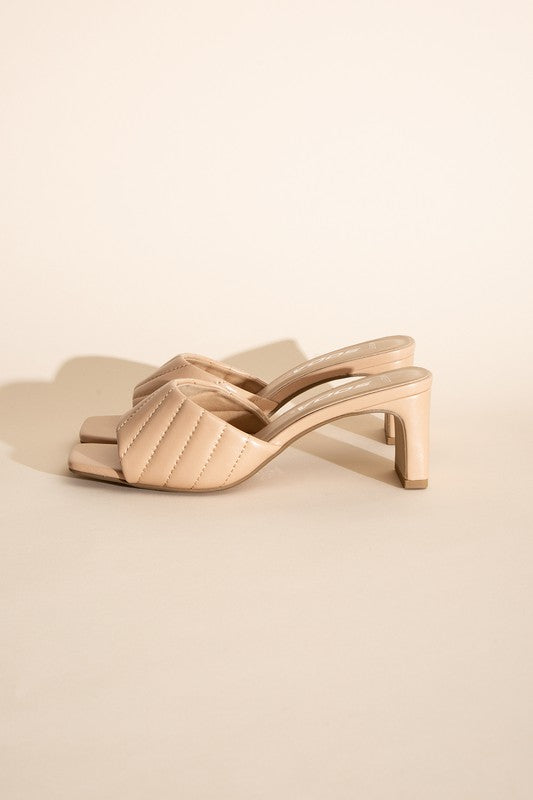 W-NINA SLIDE MULE HEELS  HOUSE OF SHE
