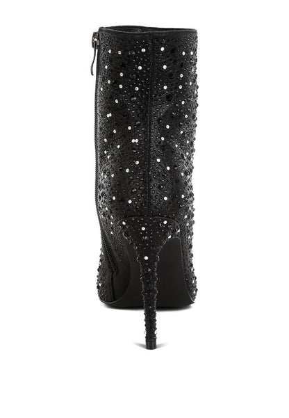 Lobelia Rhinestones Embellished Stiletto Boots  HOUSE OF SHE