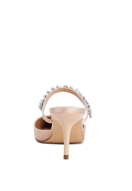 Sena Diamante Mule Heels - HOUSE OF SHE