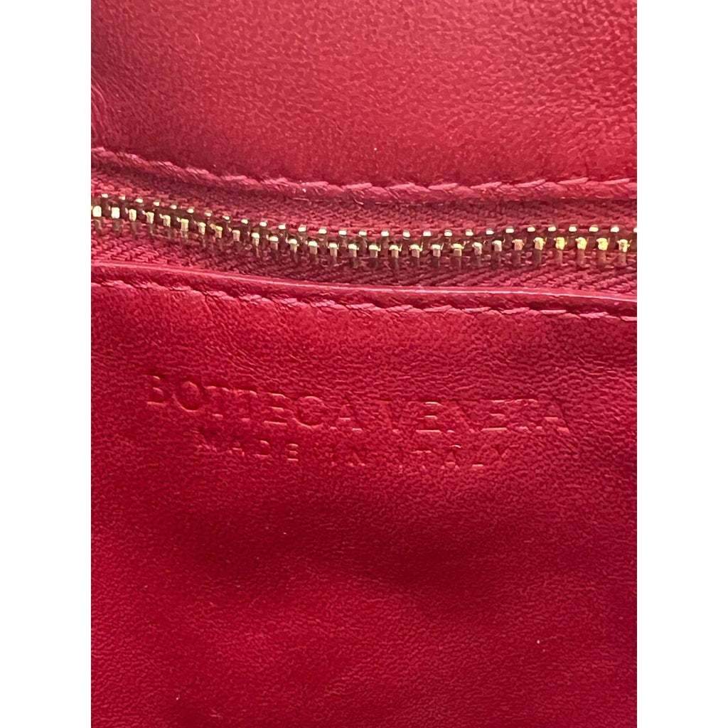 Bottega Veneta Red Nappa Maxi Intreccio Padded Cassette Crossbody Bag - HOUSE OF SHE