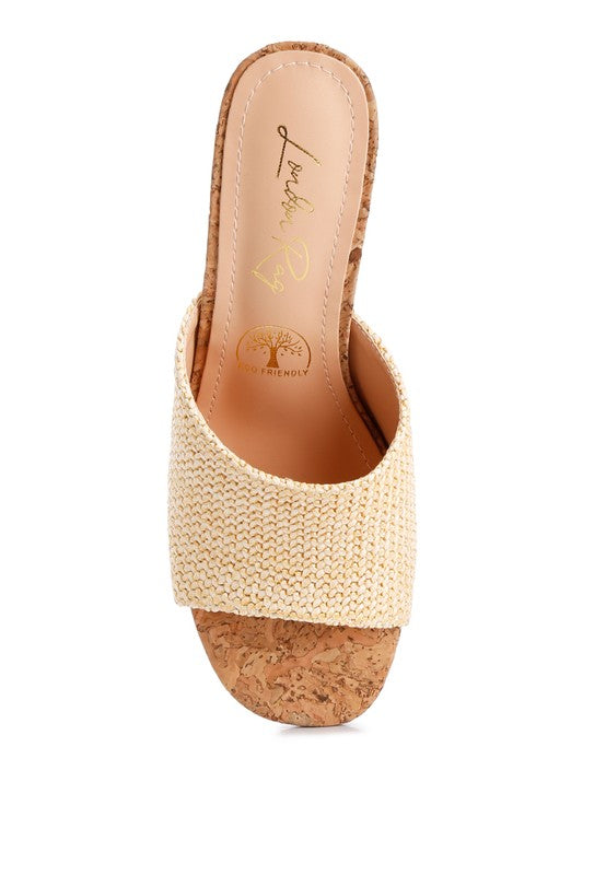 ADDIE Block Heel Slip On Sandals - HOUSE OF SHE