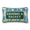 Causing A Racket Needlepoint Pillow - HOUSE OF SHE