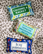 Causing A Racket Needlepoint Pillow - HOUSE OF SHE