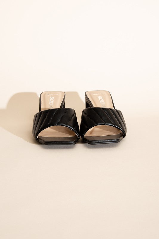 W-NINA SLIDE MULE HEELS  HOUSE OF SHE