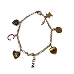 Celine Triomphe Gold metal Charm Bracelet - HOUSE OF SHE