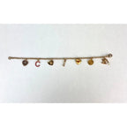 Celine Triomphe Gold metal Charm Bracelet - HOUSE OF SHE