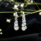 Certified Bezel Set Moissanite Hoop Dangle Earrings - HOUSE OF SHE