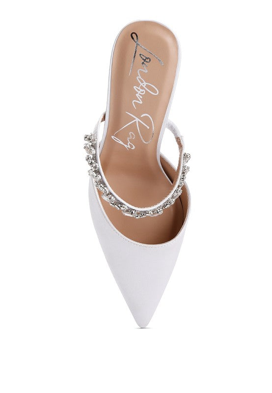 Sena Diamante Mule Heels - HOUSE OF SHE