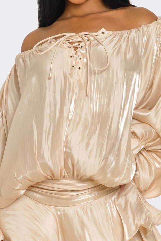 Champagne Dream Romper - HOUSE OF SHE