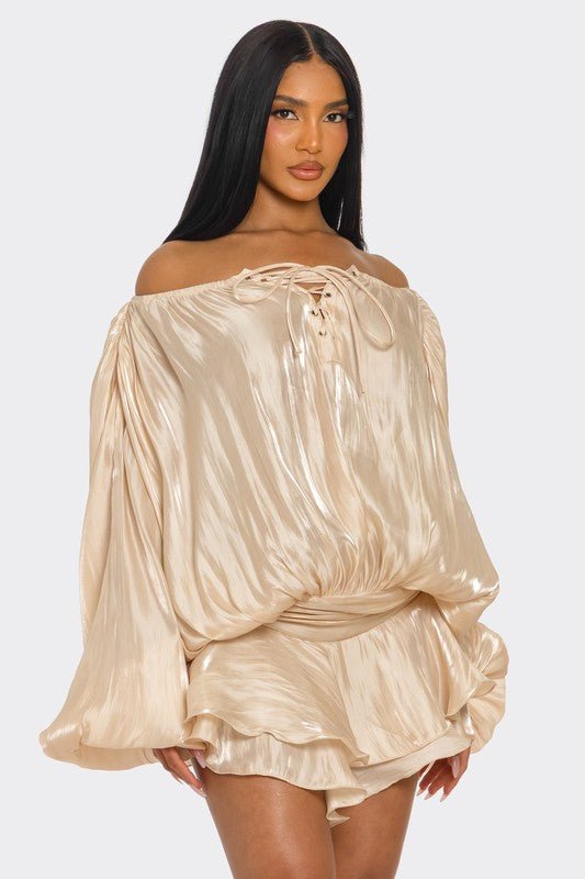 Champagne Dream Romper - HOUSE OF SHE