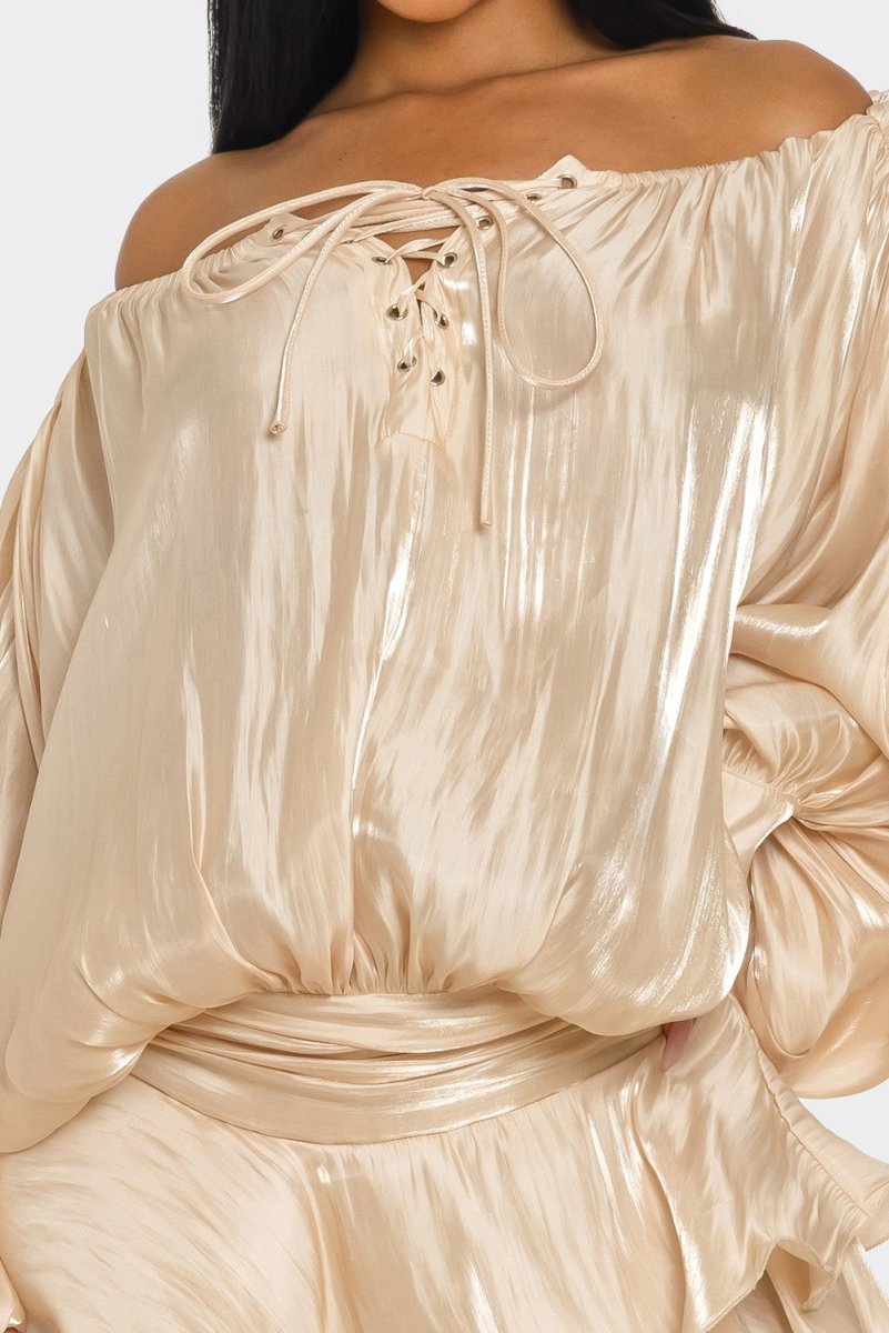 Champagne Dream Romper - HOUSE OF SHE