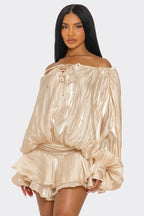 Champagne Dream Romper - HOUSE OF SHE
