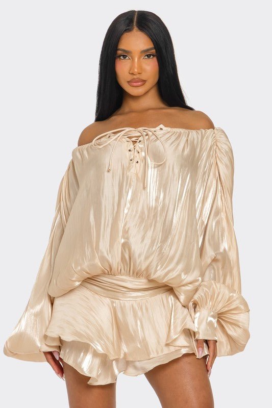 Champagne Dream Romper - HOUSE OF SHE