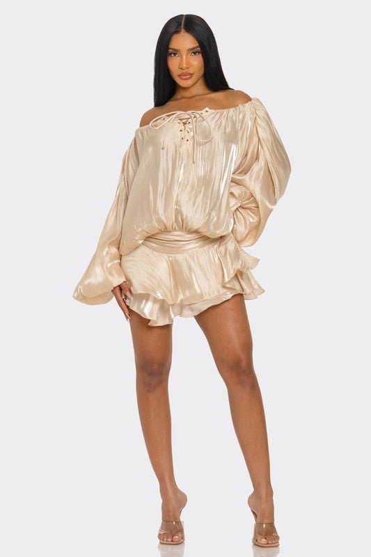 Champagne Dream Romper - HOUSE OF SHE
