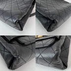 Chanel Calfskin Quilted Enchained Black Flap Shoulder Bag - HOUSE OF SHE