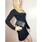 Chanel Caviar Quilted Large Gusset Zip Around Black Wallet - HOUSE OF SHE