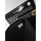 Chanel Caviar Quilted Mini Boy Clutch Wallet on a Chain Black - HOUSE OF SHE