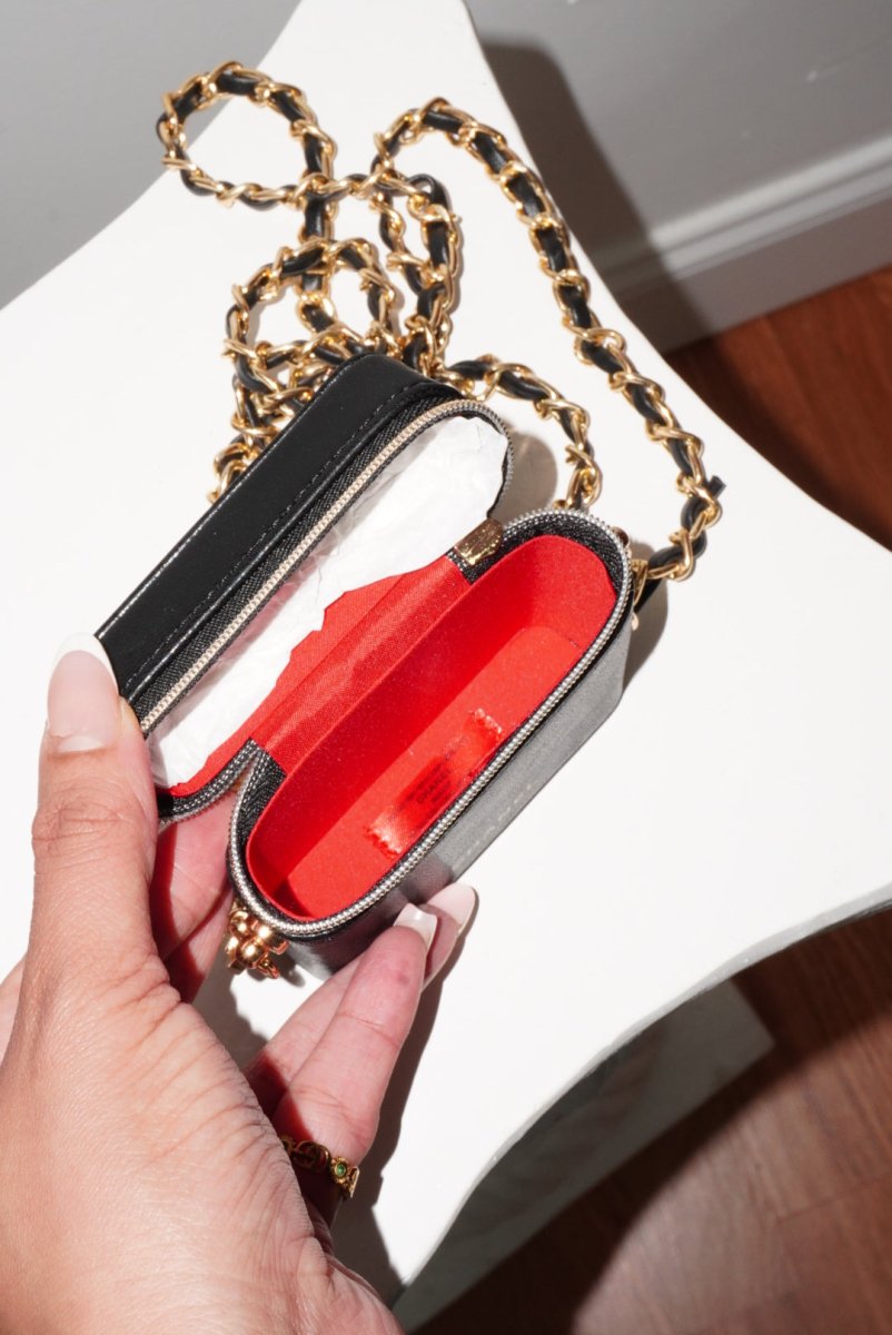 CHANEL CC Novelty Case & Pouch Black Chain Bag – HOUSE OF SHE