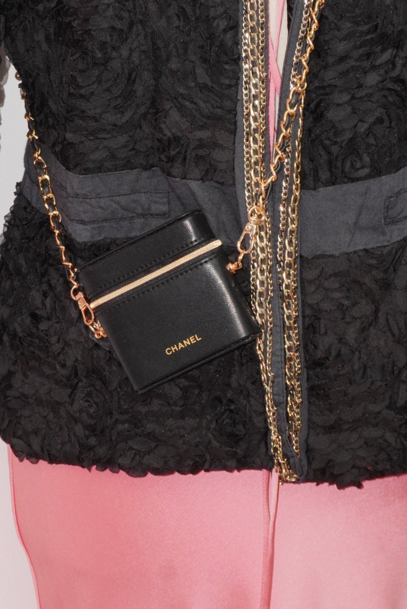 CHANEL CC Novelty Case & Pouch Black Chain Bag - HOUSE OF SHE