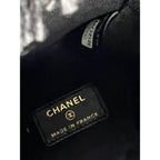 Chanel Denim Quilted Mood Mini Bucket With Chain Black - HOUSE OF SHE