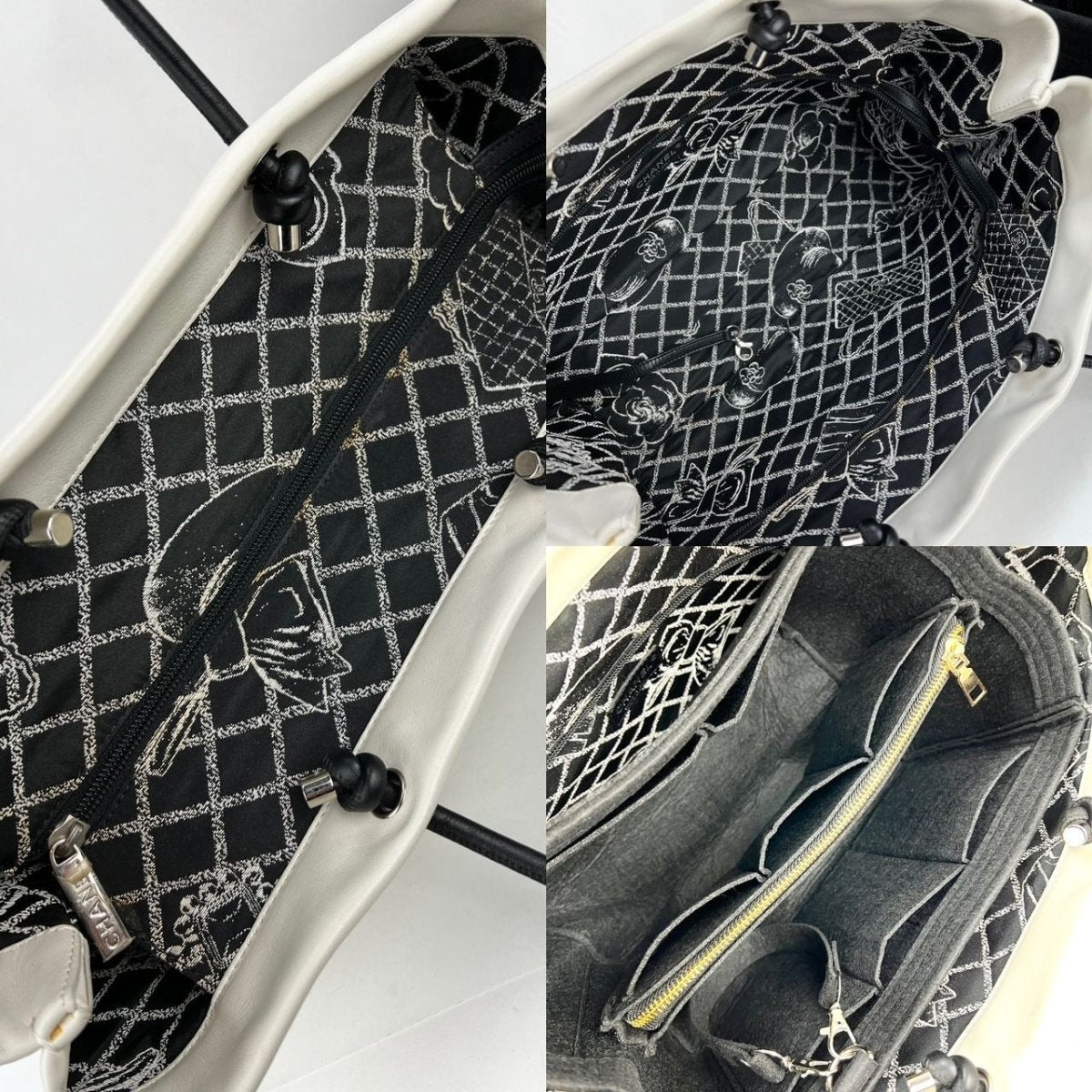 Chanel Essential 31 Rue Cambon Slopping White Leather Tote - HOUSE OF SHE