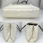 Chanel Essential 31 Rue Cambon Slopping White Leather Tote - HOUSE OF SHE