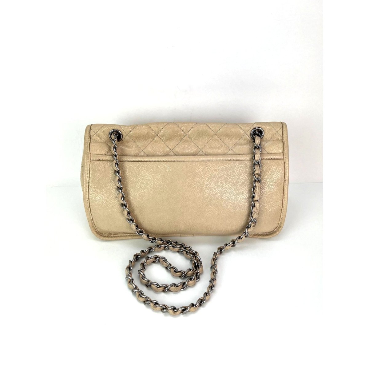 Chanel Grained leather Medium Natural Beauty Beige Flap Bag - HOUSE OF SHE
