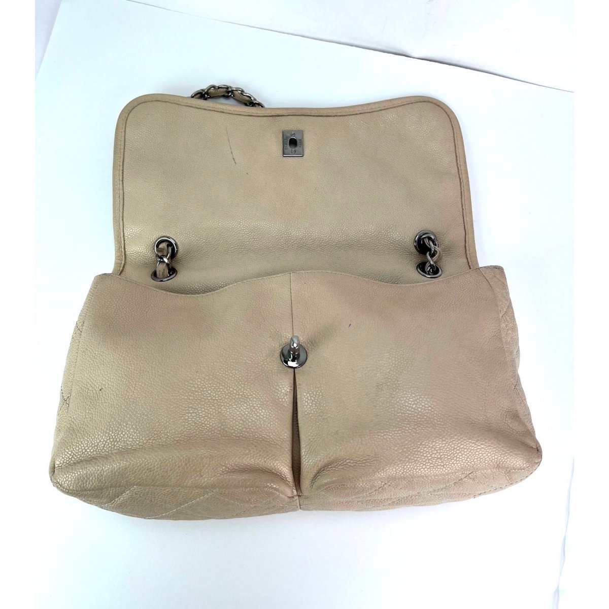 Chanel Grained leather Medium Natural Beauty Beige Flap Bag - HOUSE OF SHE