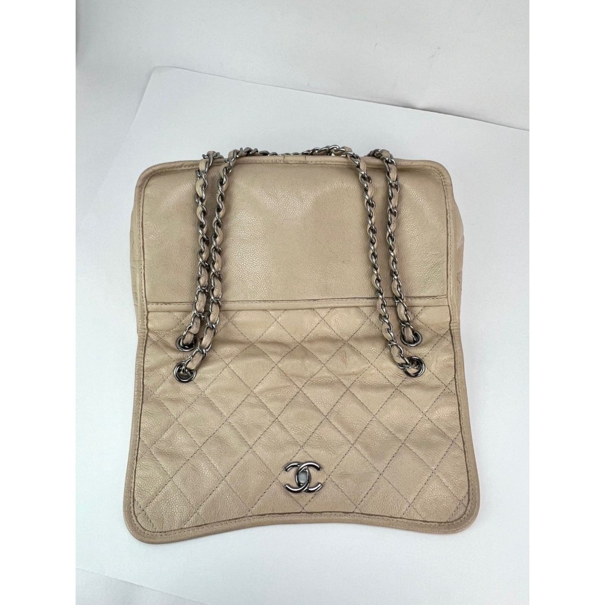 Chanel Grained leather Medium Natural Beauty Beige Flap Bag - HOUSE OF SHE