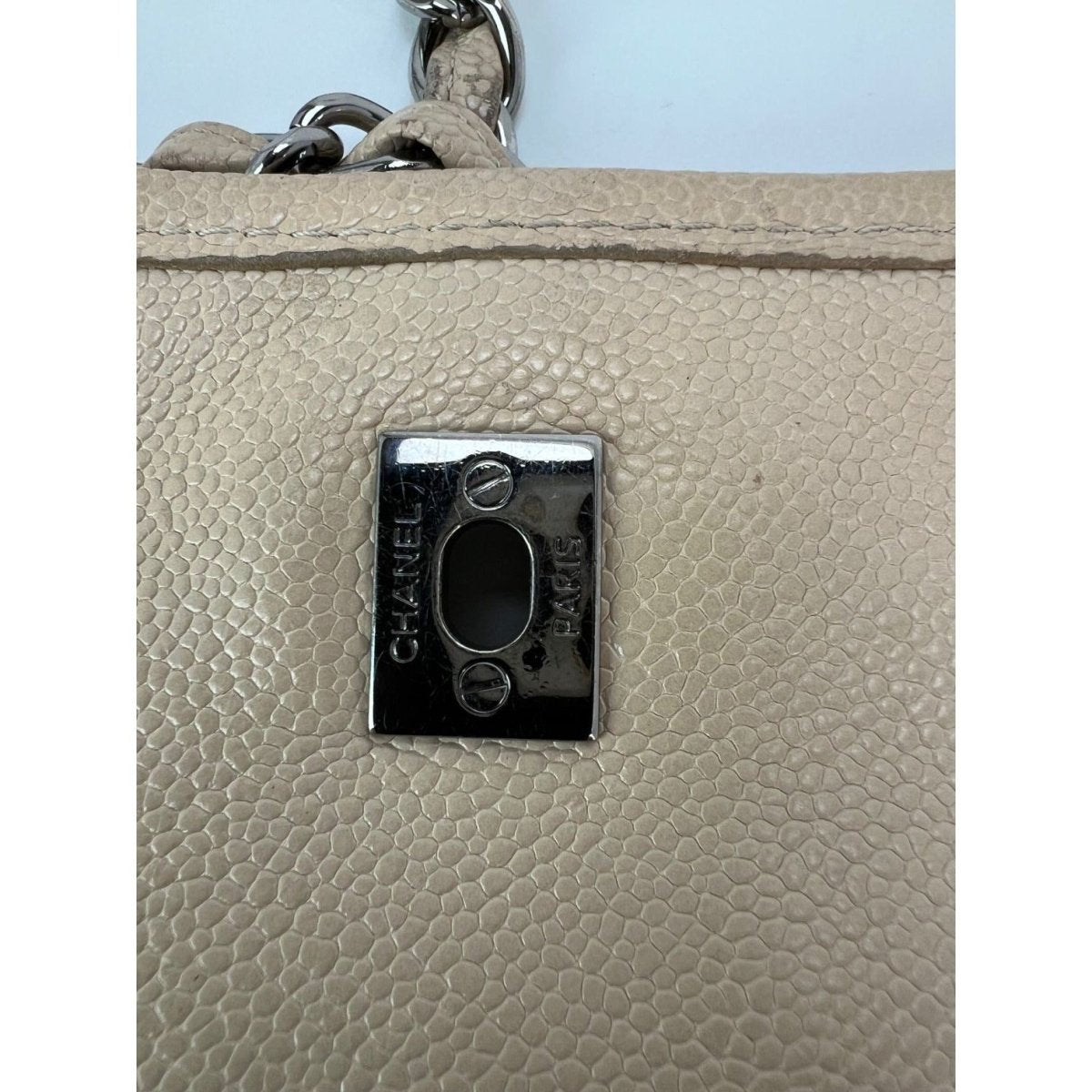 Chanel Grained leather Medium Natural Beauty Beige Flap Bag - HOUSE OF SHE