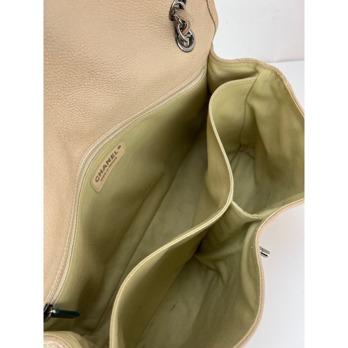 Chanel Grained leather Medium Natural Beauty Beige Flap Bag - HOUSE OF SHE