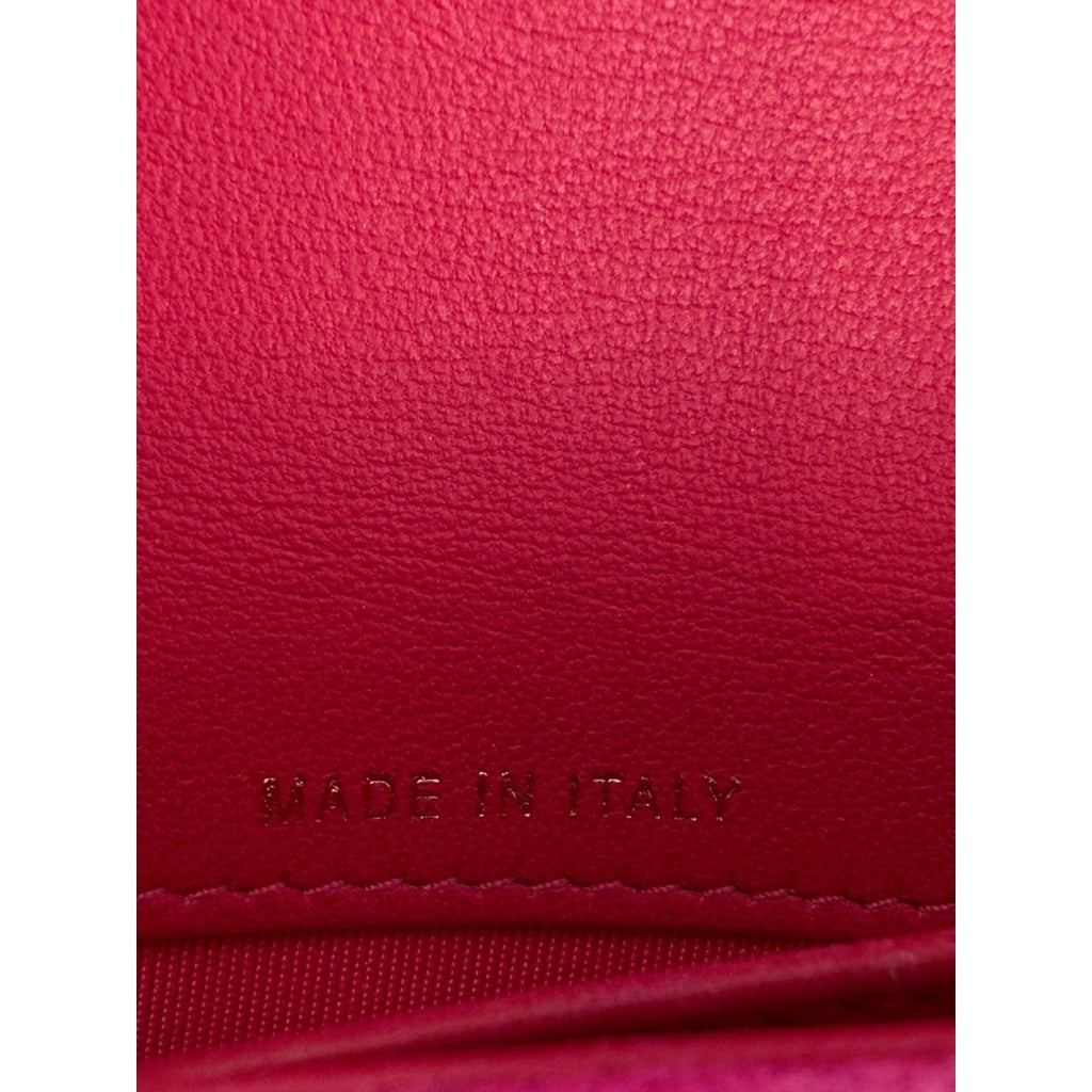 Chanel Velvet Quilted Timeless Fuchsia Wallet on a Chain Clutch Bag - HOUSE OF SHE