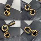 Chanel Vintage Black Caviar Leather CC Zip Tote Shoulder - HOUSE OF SHE
