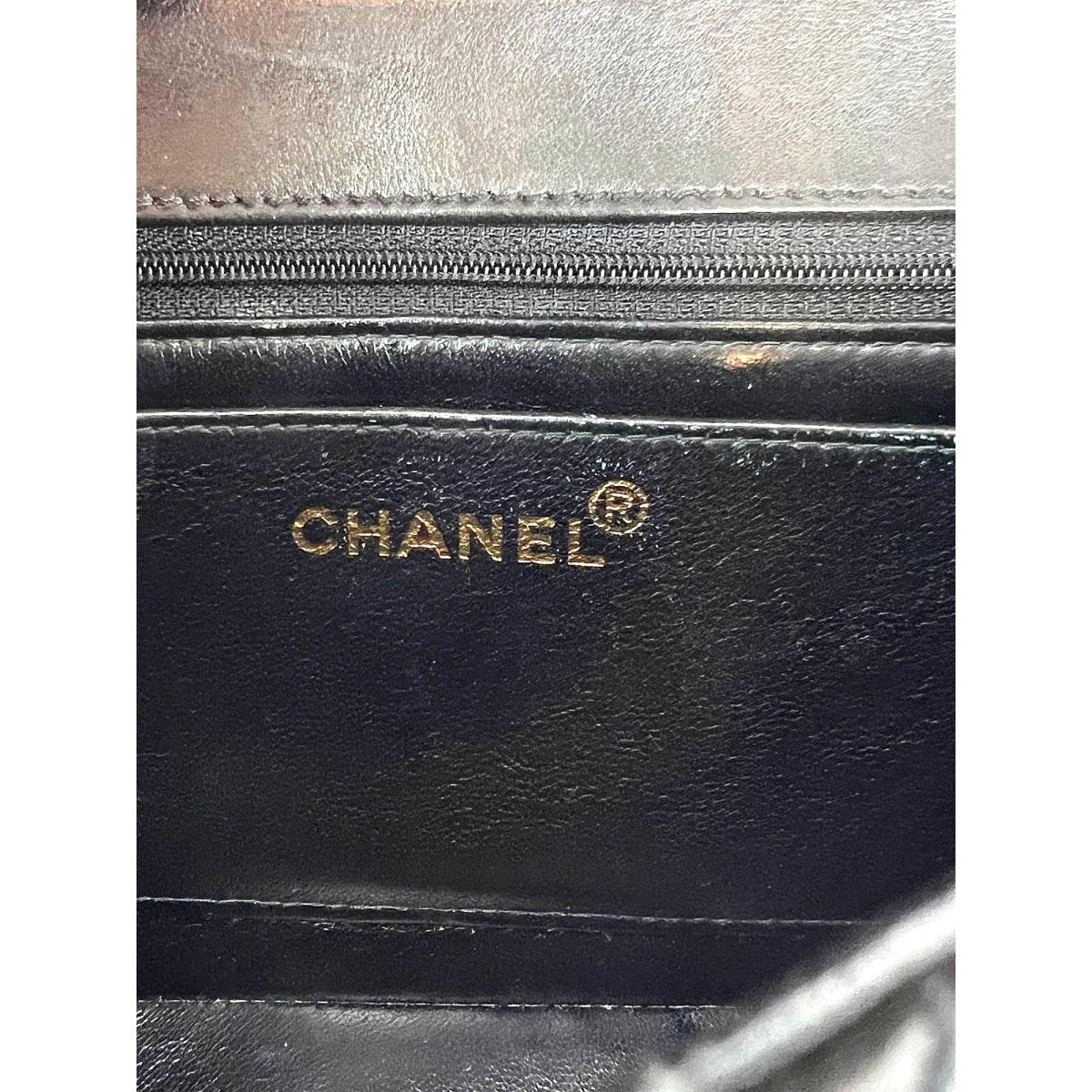 Chanel Vintage Quilted Lambskin Black Resin Chain Small Classic Single Flap Bag RARE - HOUSE OF SHE