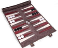 Christi Suede Roll - Up Backgammon Travel Set w/Playing Pieces - HOUSE OF SHE