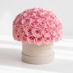 Classic Beige Suede Superdome Box | Light Pink Roses - HOUSE OF SHE