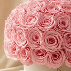 Classic Beige Suede Superdome Box | Light Pink Roses - HOUSE OF SHE