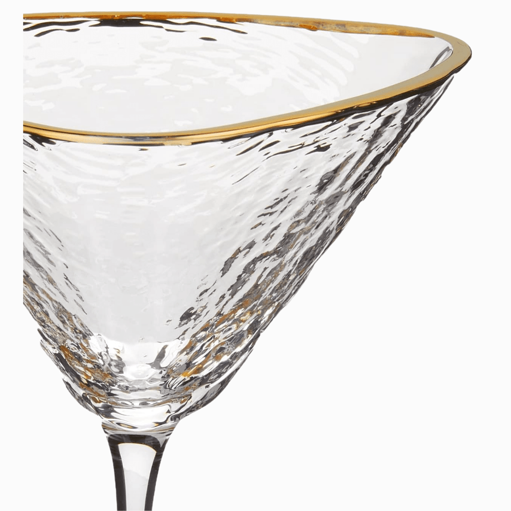 Clear Hammered Martini & Cocktail Glasses - HOUSE OF SHE