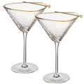 Clear Hammered Martini & Cocktail Glasses - HOUSE OF SHE