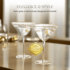 Clear Hammered Martini & Cocktail Glasses - HOUSE OF SHE