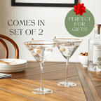 Clear Hammered Martini & Cocktail Glasses - HOUSE OF SHE