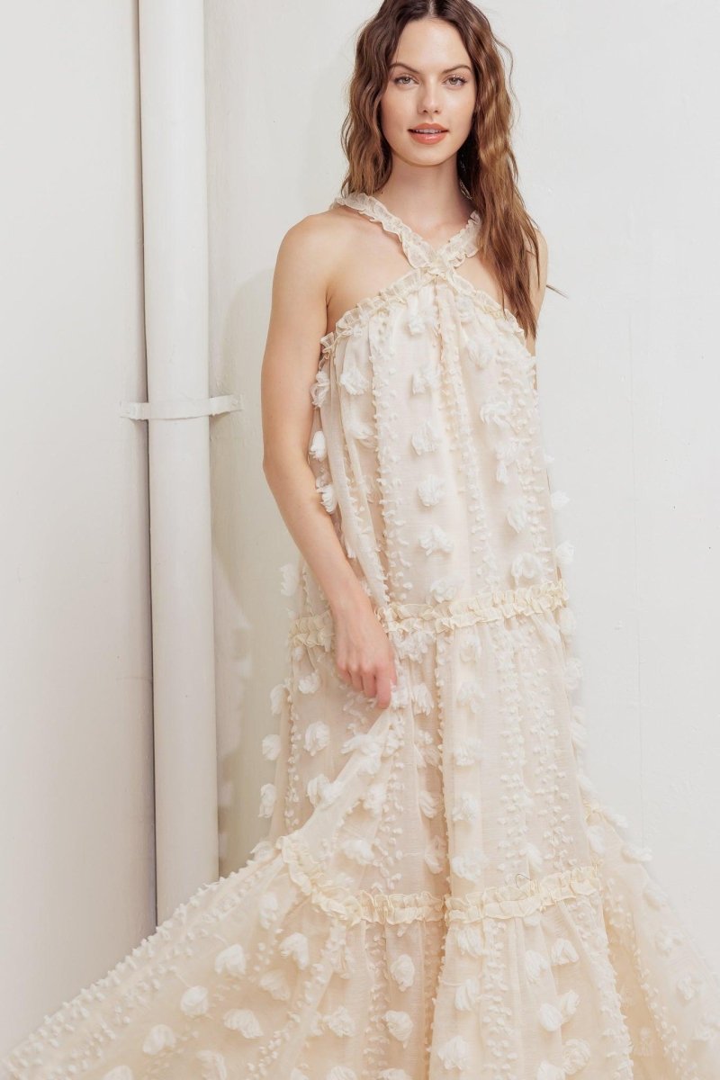 CLOUD NINE GOWN WOVEN ANKLE DRESS - HOUSE OF SHE